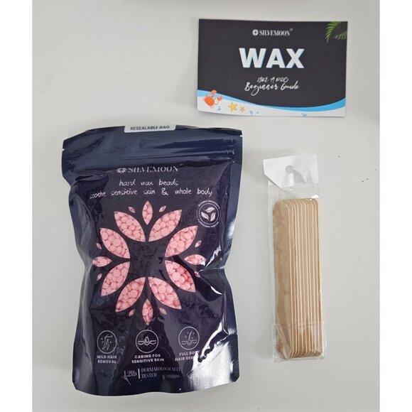 Hard Wax Beads - Sensitive Skin Hair Removal Kit 1.2lb Refill Pack 10 App Sticks - Picture 1 of 10